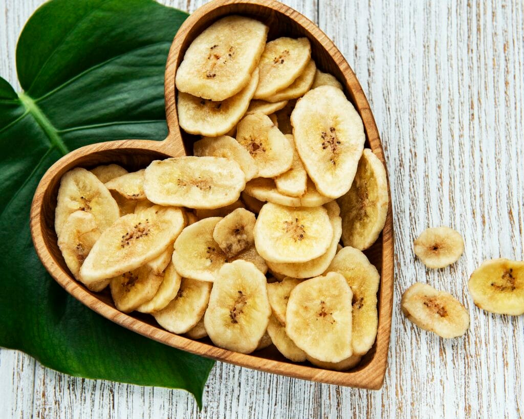 Dried candied banana slices